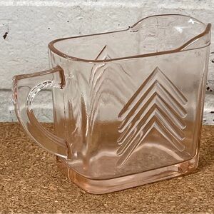 Pink Hazel Atlas Chevron creamer